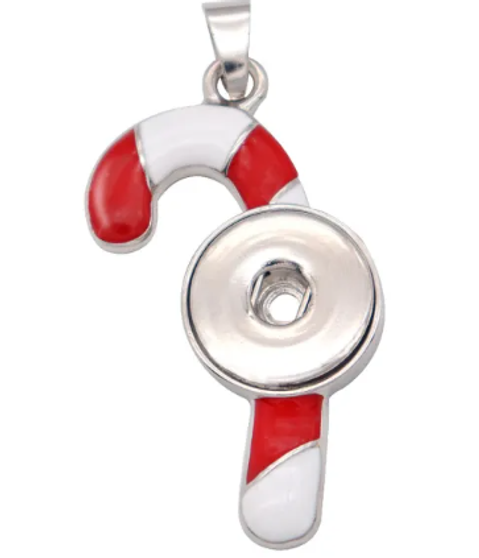 Candy Cane Snap Pendant