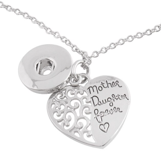 Forever Mother & Daughter Necklace - Silver Tone