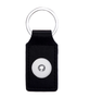 Faux Leather Black One Snap Key Chain 
