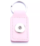 Faux Leather Powder Pink  One Snap Key Chain 