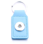 Faux Leather Light Blue One Snap Key Chain 