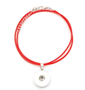 One Snap Necklace with Nylon Chain - Red