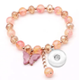 Butterfly Beaded Bracelet - Peach