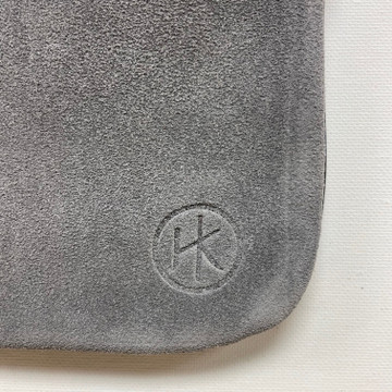 EMF/RFID Genuine Leather Suede Gray