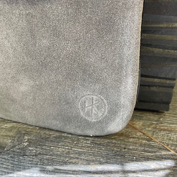 EMF/RFID Genuine Leather Suede Gray