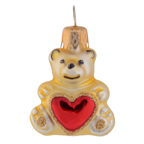 Gold Heart Bear ~40mm