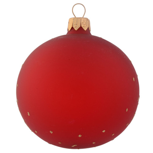 Frosted Red Snowflake - 80mm