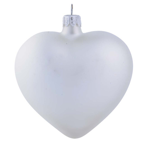 Matte White Heart - 90mm