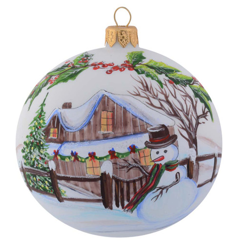 Cream House Snowman - 100mm