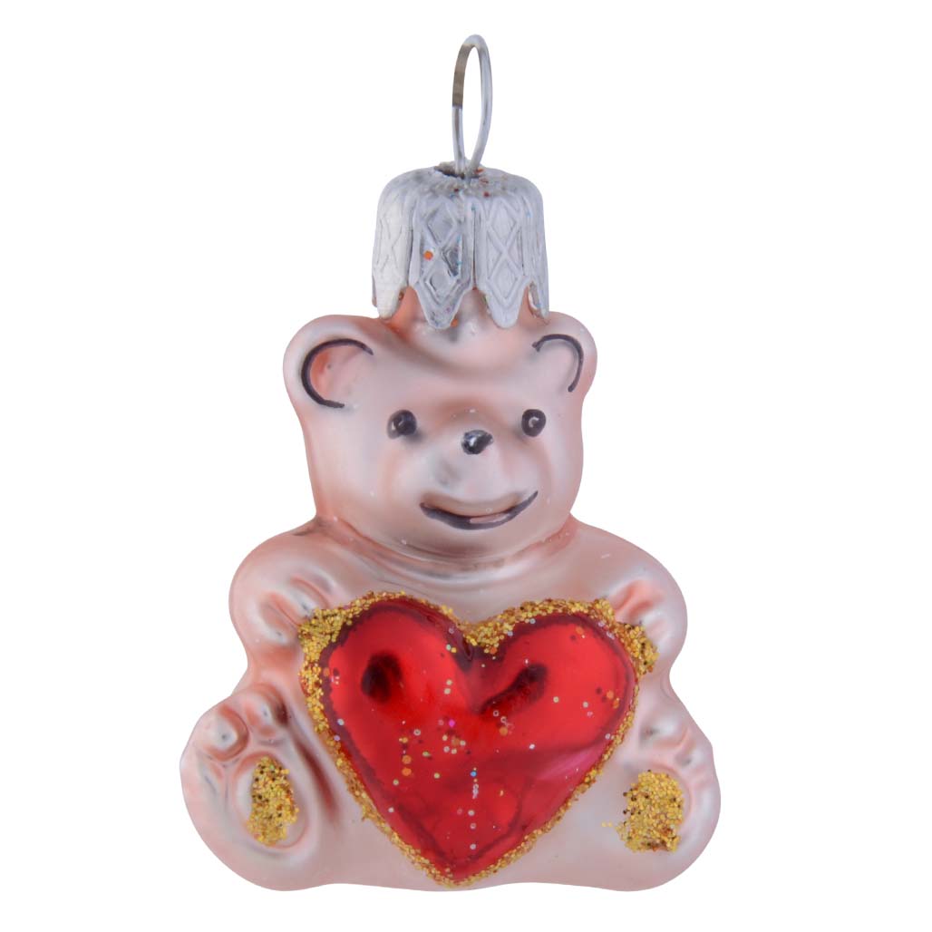 Pink Heart Bear ~40mm