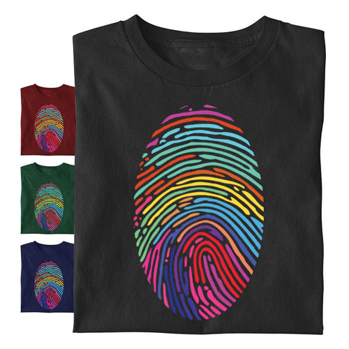 Thumb Print Printed T-Shirt [E143]