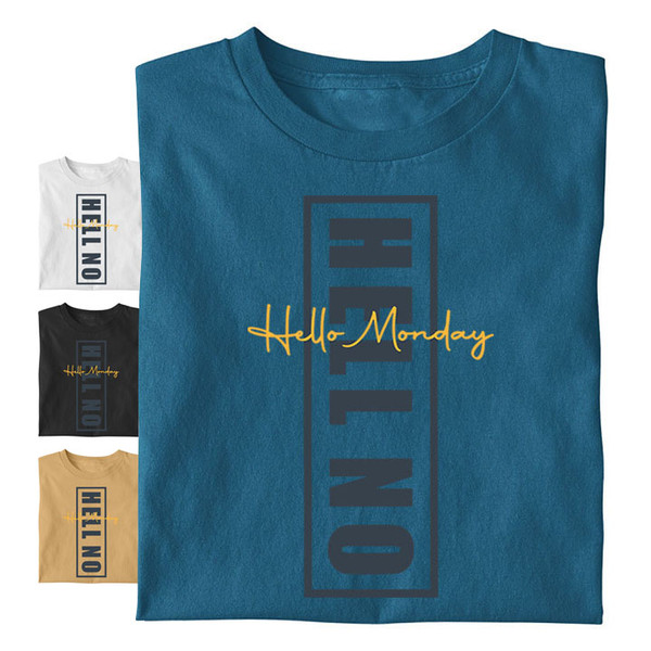Hello Monday Printed T-Shirt [E288]
