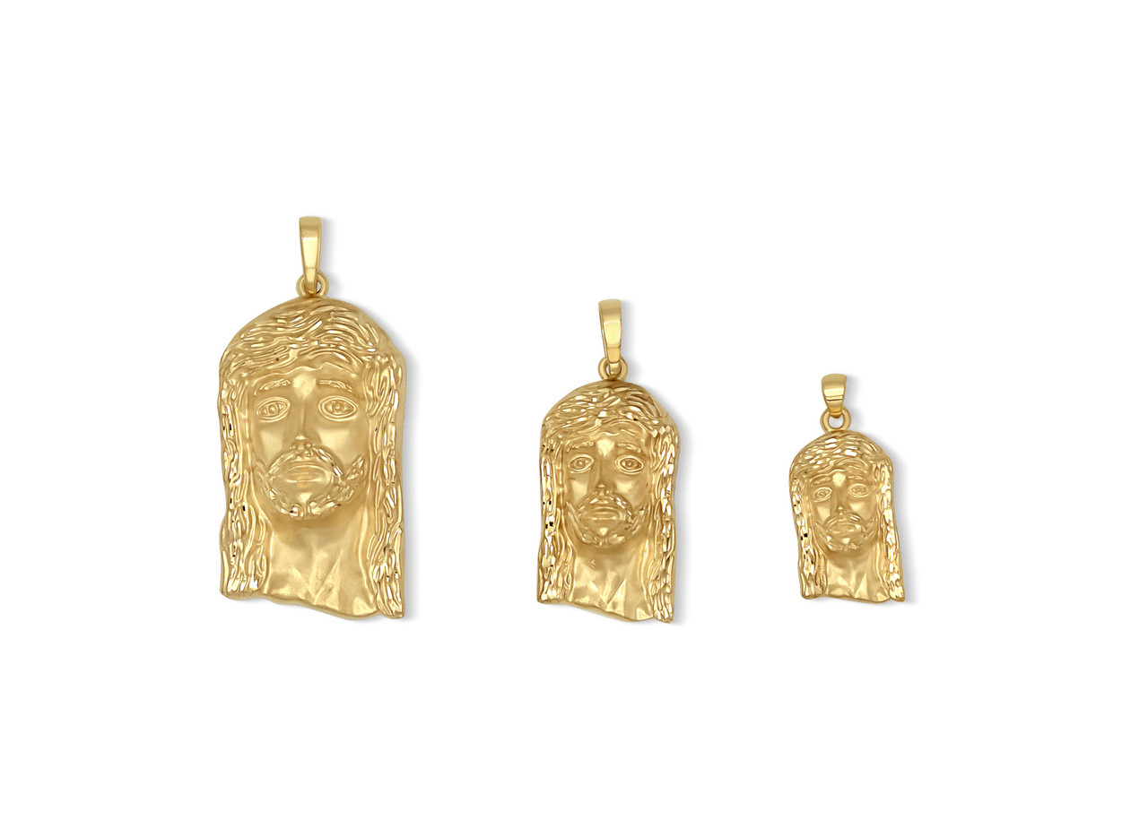 14kt Classic Jesus Piece - Mini - Torres Omar Jewelers