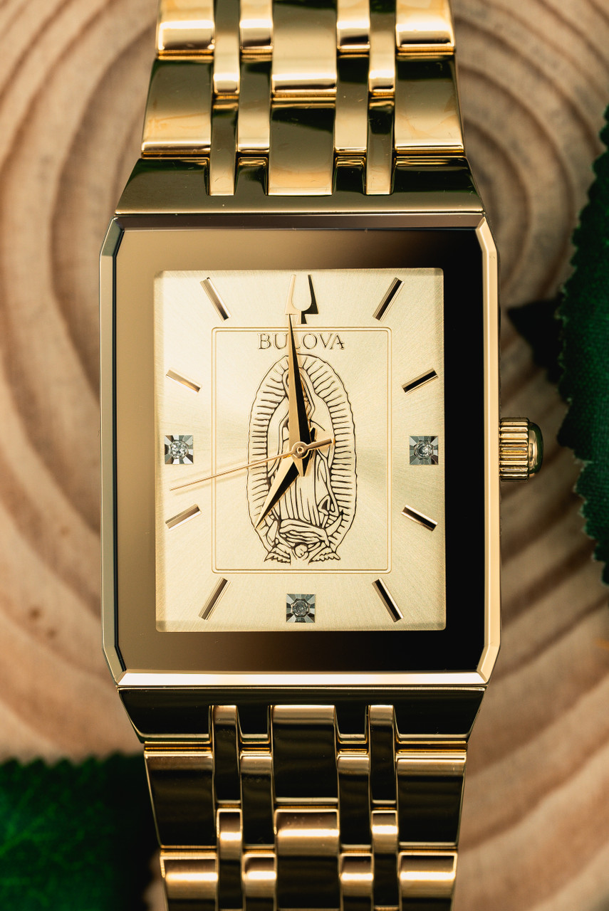 BULOVA OUR LADY OF GAUDALUPE MEN'S DIAMOND WATCH 97D120LG - Torres