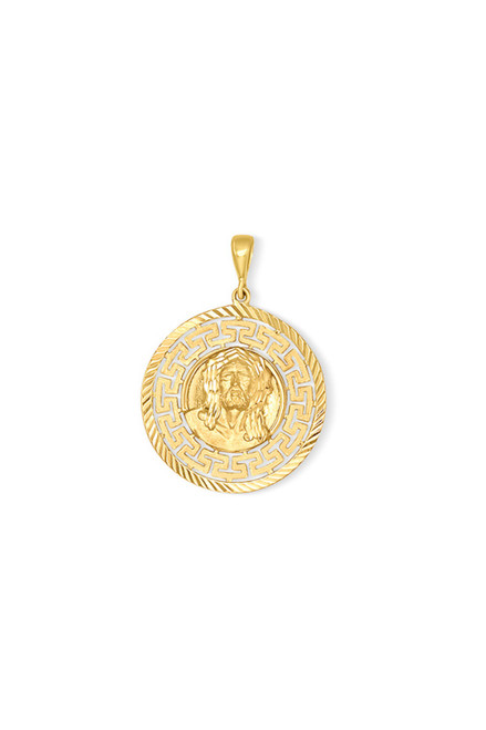 14kt Round Design Jesus Piece 14kt Round Design Jesus Piece