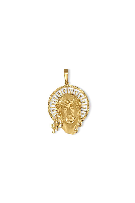14kt Crowned Jesus Face 14kt Crowned Jesus Face