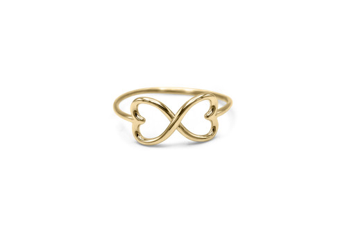 14K Infinity Heat Ring - Size 8