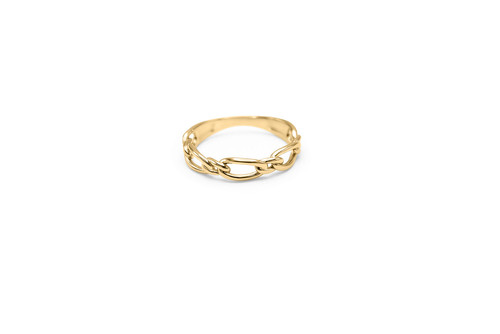 14K CHAIN LINK RING - SIZE 6