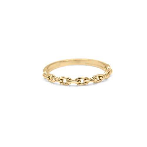 14K CHAIN LINK RING - SIZE 6