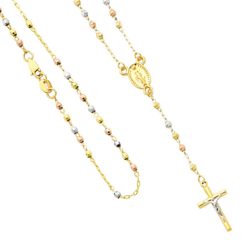 Red Gold Rosary Necklace - 14 K - NK67