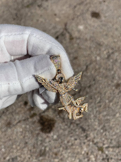 Diamond Saint Michael Pendant - L - 1309