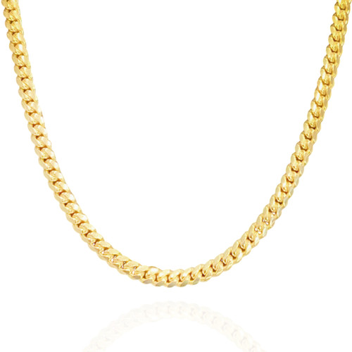 7mm Solid Miami Cuban Link With Box Lock - 24", 26"