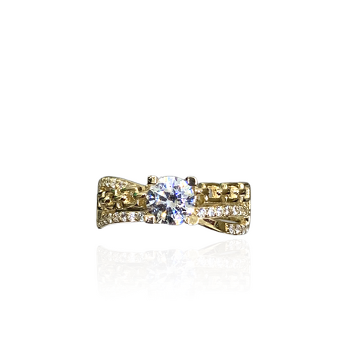 14kt Yellow Gold CZ Ring- 20TY02756 - Size 8