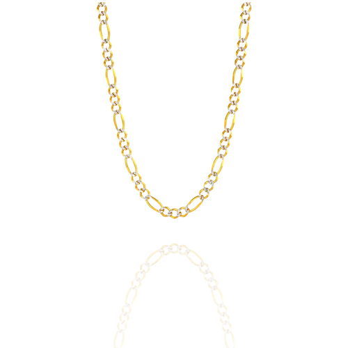 3mm Solid Pave Figaro Chain - 20"- 7.3g