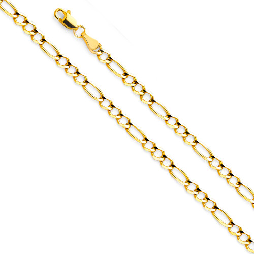 3.7mm Solid Yellow Gold Figaro Chain - 20" 3.7mm Solid Yellow Gold Figaro Chain - 20"