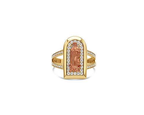 14kt Cathedral Virgin Mary Ring 