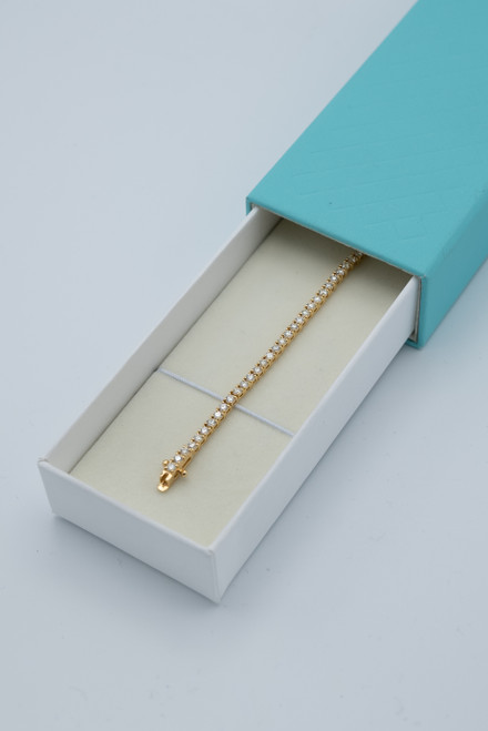 14kt LG Diamond Tennis Bracelet - 7"- 3.3cttw