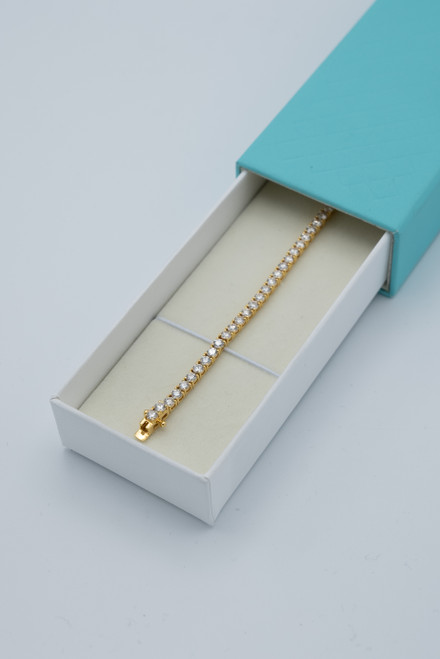 14kt Natural Diamond Tennis Bracelet - 7"- 5.94cttw