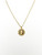 14kt Italian Made White Pave Figaro Chain with Round CZ St. Jude Pendant - 20"