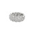 14kt White Gold Natural Diamond Miami Cuban Ring - Size 8