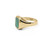 14K GENUINE GREEN MALACHITE RING - SIZE 9