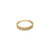 14K DIAMOND CUT DOUBLE BEADED ROW LADIE'S RING - SIZE 8