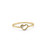 14K OPEN HEART CZ RING - SIZE 6