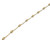 14K YG FACETED BEAD BRACELET - 7.5"