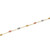 14K TRI-COLOR FACETED BEAD BRACELET - 7.5"