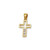 14K YG CZ OPEN CROSS