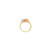 14K TRI-COLOR PLUMERIA FLOWER RING - SIZE 8