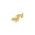 14K YG DC BUTTERFLY STUD