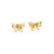 14K YG DC BUTTERFLY STUD