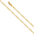 14kt 2.5mm Semi-Solid Yellow Gold Figaro Chain - 20"