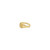 14kt Mini Ribbed Oval Signet Ring - Size 7