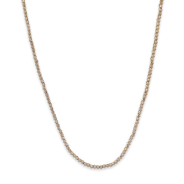 10kt 2mm Mooncut Chain - 22"