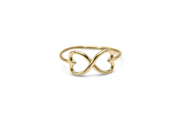 14K Infinity Heat Ring - Size 7
