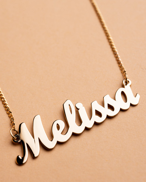 14kt Personalized Nameplate with 18" Necklace - Style B 