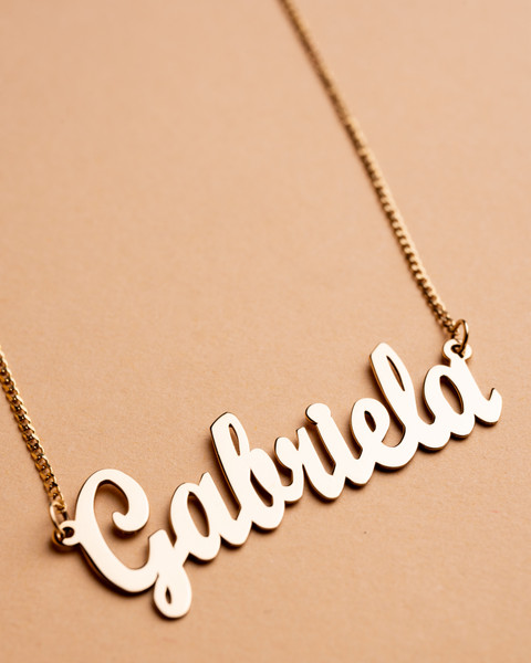 14kt Personalized Nameplate with 18" Necklace - Style C