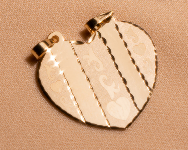 14kt Personalized Heart Pendant  - 14K - HRT-B